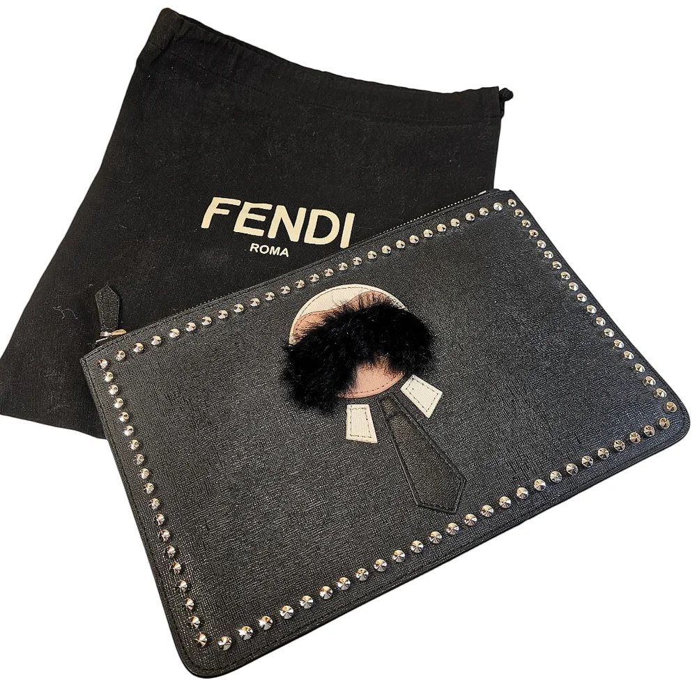 FENDI VITELLO KARLITO POUCH/CLUTCH - Picture 11 of 11